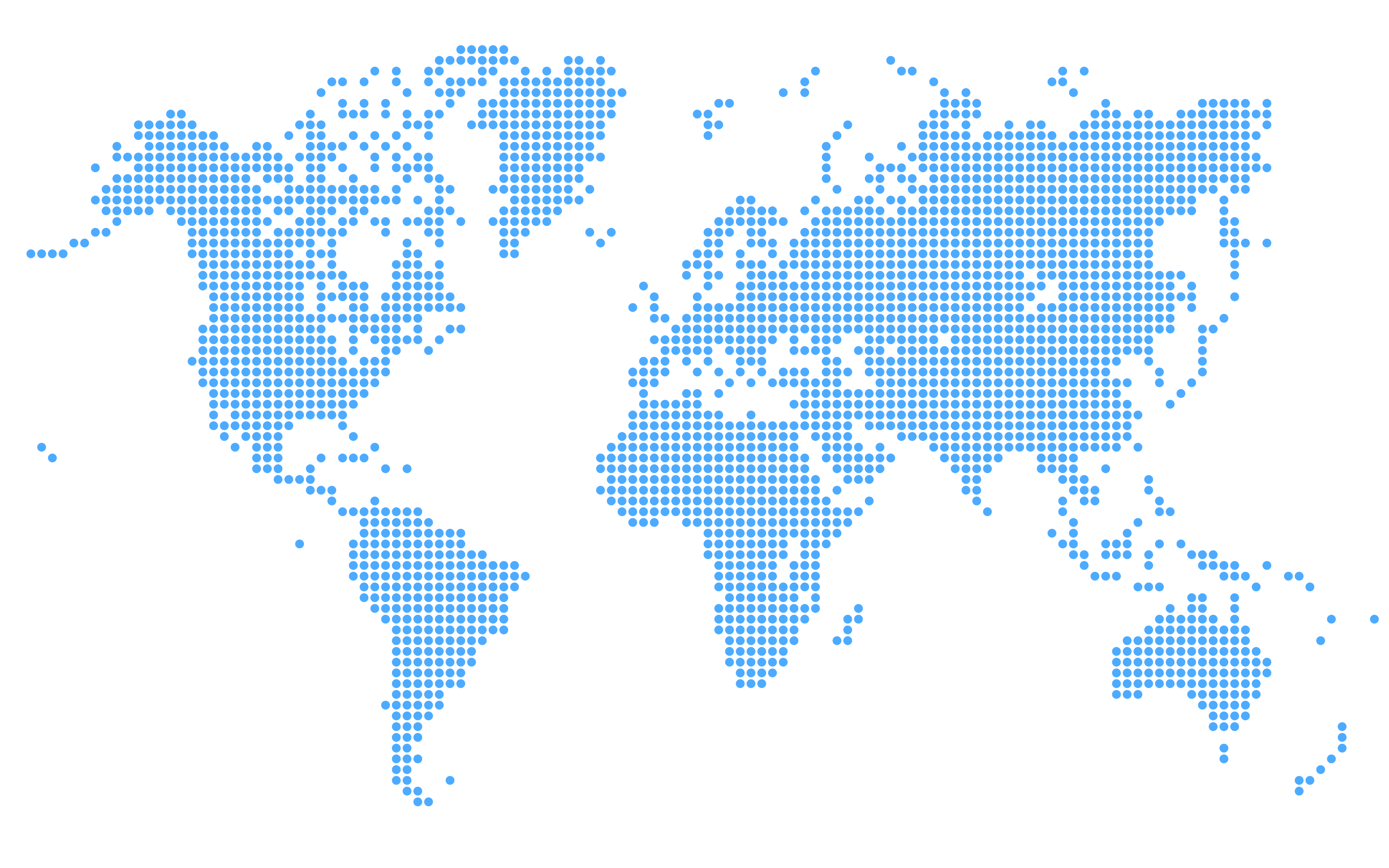 Blue dotted world map